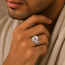 Arjun Navratna Silver Ring Design For Him