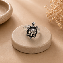 Harsh Divine Ganpati Turtle Silver Ring For Him