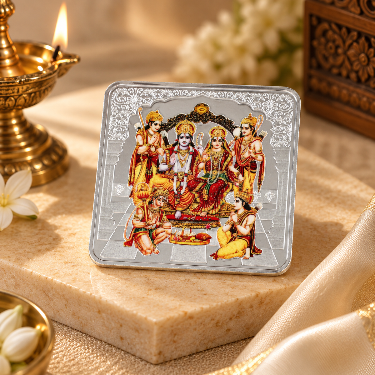 Ram Darbar Divine 50Gm Silver Coin