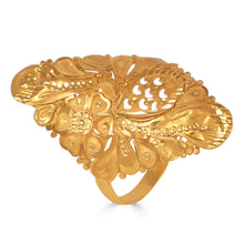 Anvika Floral Traditional Gold Ring