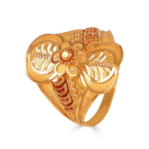 Kanika Floral Grace Gold Ring