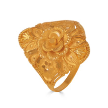 Ishara Regal 3D Floral Gold Ring