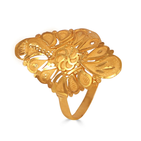 Charita Ornate Petal Gold Ring