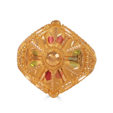 Samaira Radiant Colorful Gold Ring