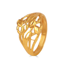 Aaravi Leaf Harmony Gold Ring