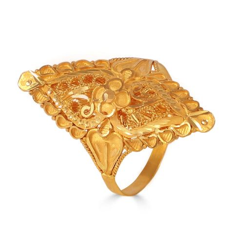 Tavisha Regal Floral Gold Ring