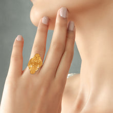 Ishara Floral Masterpiece Gold Ring