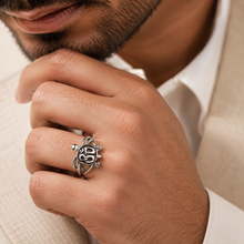 Yuvraj Om Turtle Silver Ring For Him