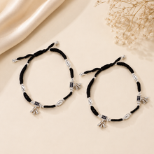 Pallavi Blue Glow Silver Anklets