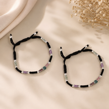 Varsha Festive Color Charm Silver Anklets