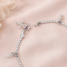 Pooja Noor Beaded Silver Anklets