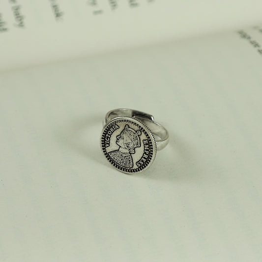 Victorian Silver Coin Ring