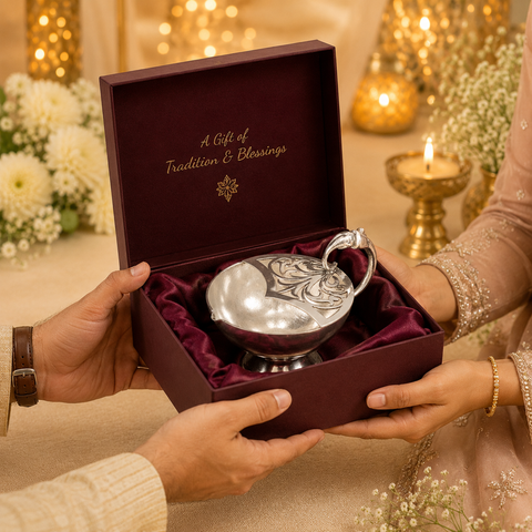 Royal Swan Silver Diya