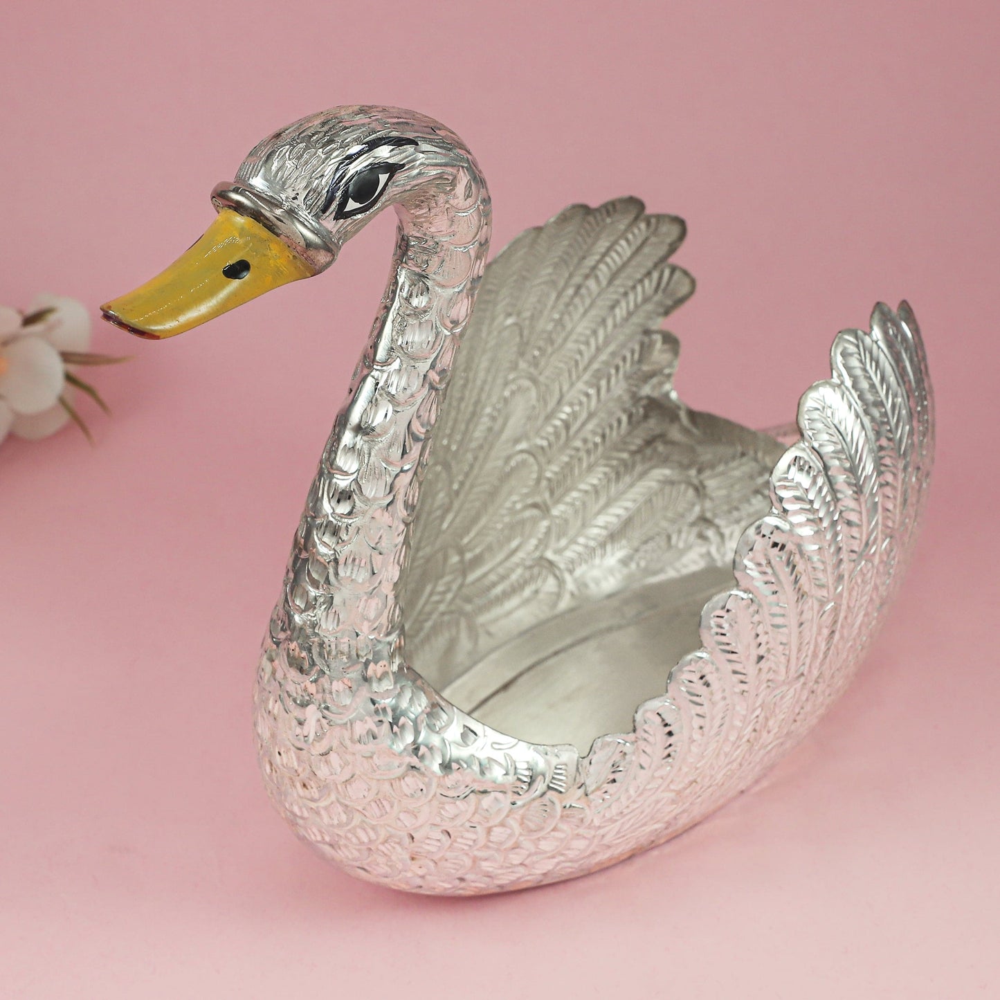 Divine Duck Shaped Silver Bowl