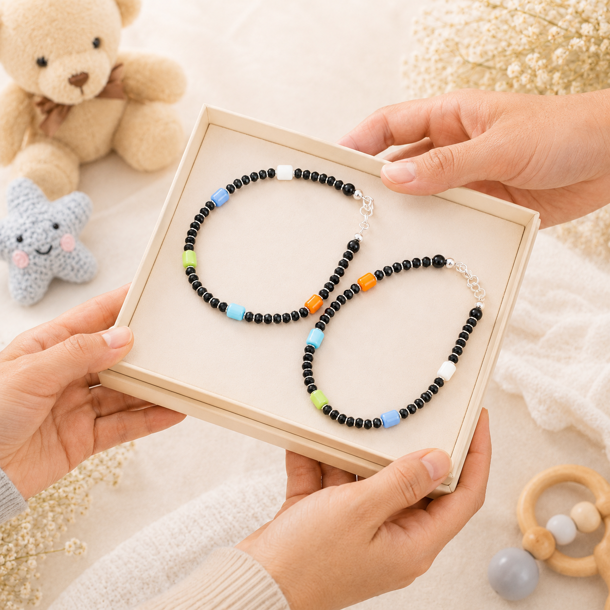 Aarvi Silver Nazariya For Kids