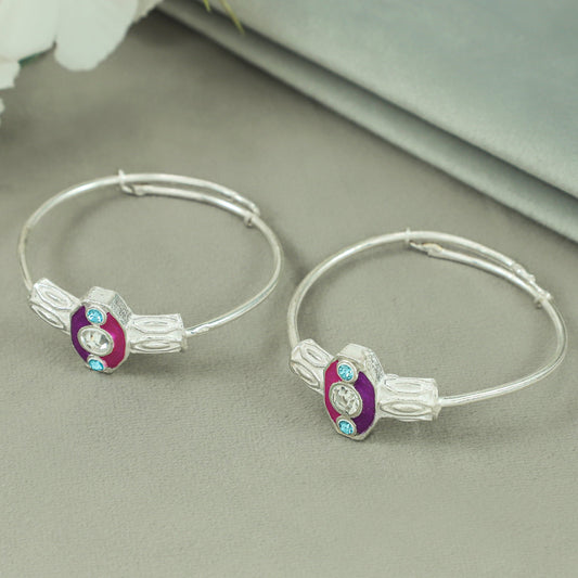 Aatvi Silver Baby Bangles