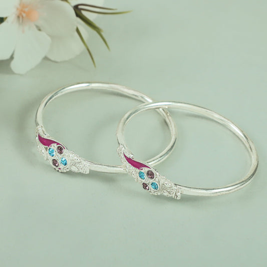 Jyanti Silver Baby Bangles