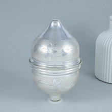 Auspicious Floral Silver Nariyal
