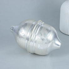 Auspicious Floral Silver Nariyal