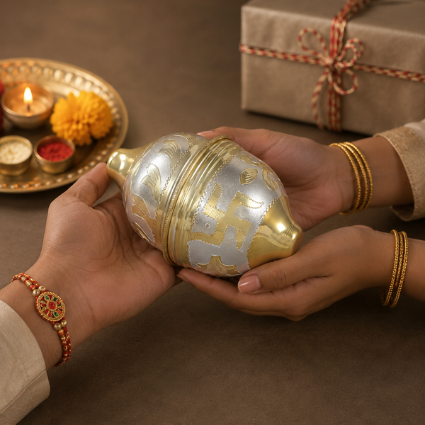 Shree Swastik Silver Nariyal