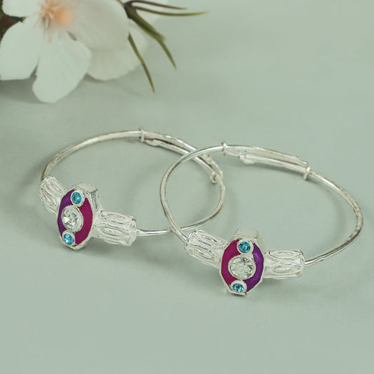 Trika Silver Baby Bangles