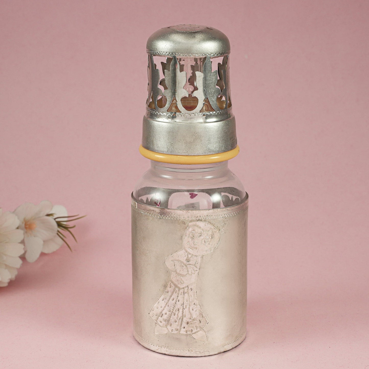 Classy Silver Baby Bottle