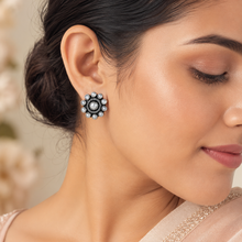 Kavya Vintage Style Pearl Silver Earrings