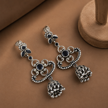 Pranavi Ethnic Noir Silver Earrings
