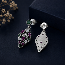 Unnati Dual Tone Regal Silver Earrings