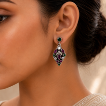Unnati Dual Tone Regal Silver Earrings