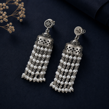 Vanya Pearl Flow Cascade Silver Jhumki