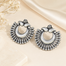 Kyra Tribal Chand Silver Earrings