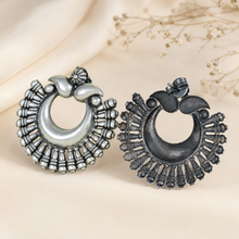 Kyra Tribal Chand Silver Earrings