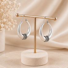 Somya Chic Everyday Hoops Silver Earrings