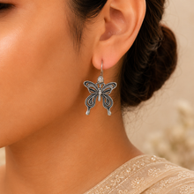 Mahika Butterfly Charm Silver Earrings