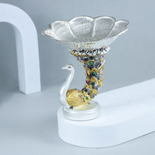 Divine Peacock Decor Silver Bowl