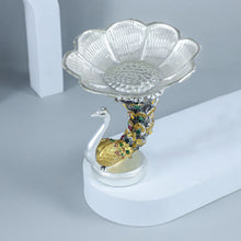 Divine Peacock Decor Silver Bowl