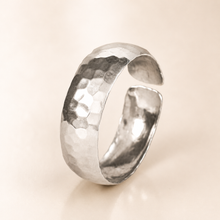Raw Elegance Silver Cuff Bracelet