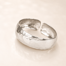 Raw Elegance Silver Cuff Bracelet