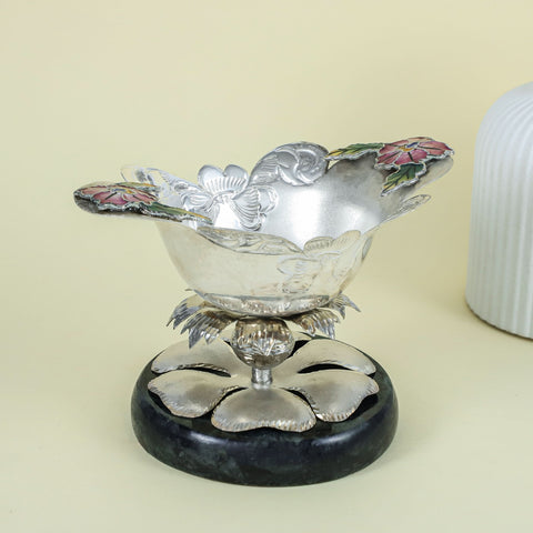 Lotus Charm Silver Bowl