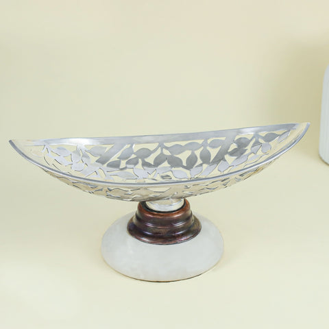 Leaf Cut Silver Bowl