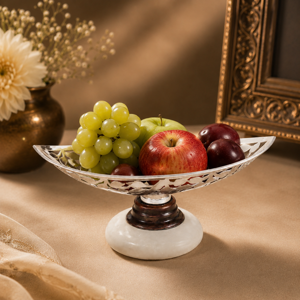 Leaf Cut Silver Bowl