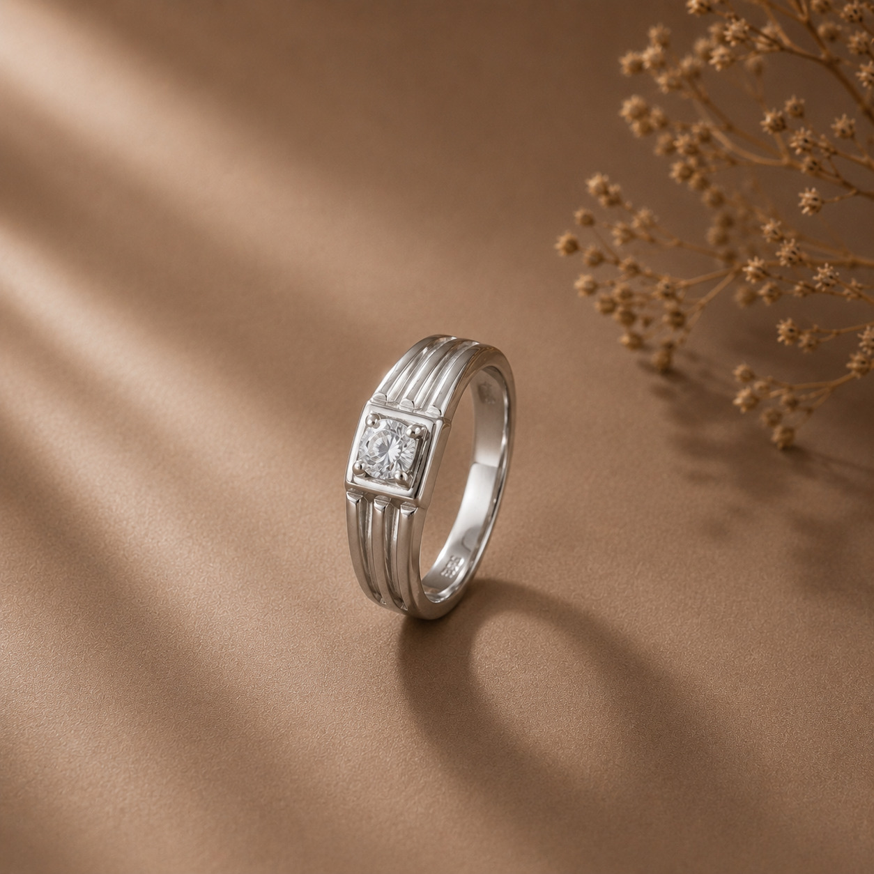 Viraj Elegant Silver Ring For Him