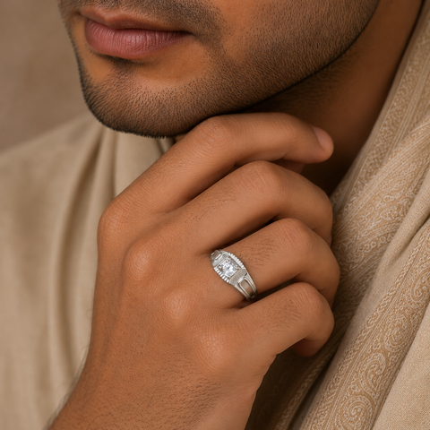 Devansh Classy & Elegant Silver Ring For Him
