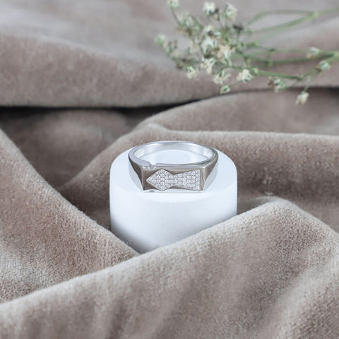 Aarush Signet Style Silver Ring For Him