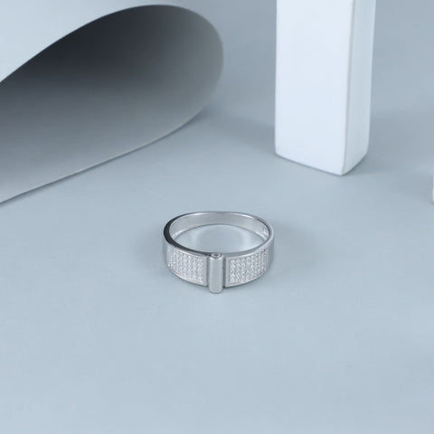 Akshay Sleek Designer Silver Ring For Him