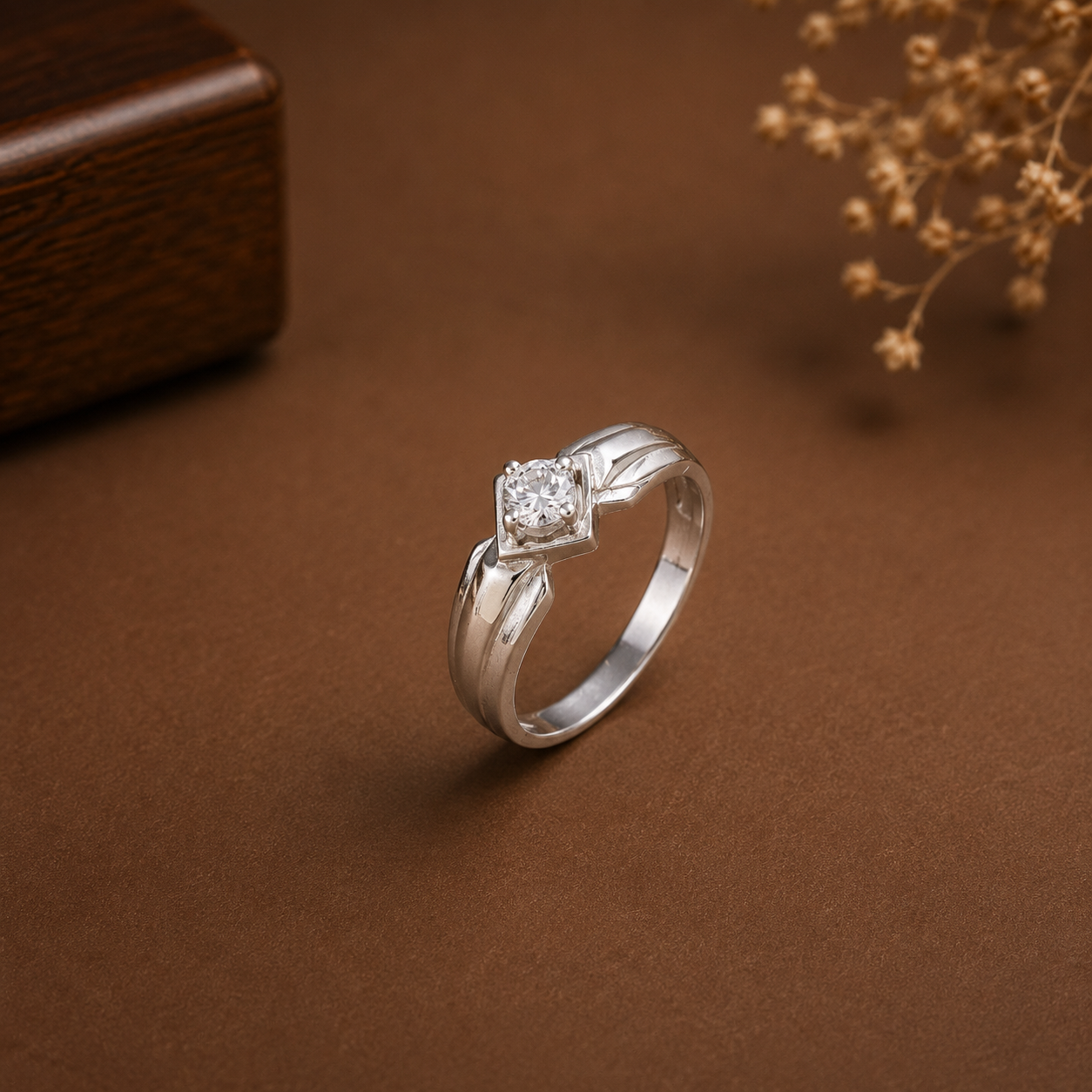 Daksh Elegant Shine Silver Ring For Him