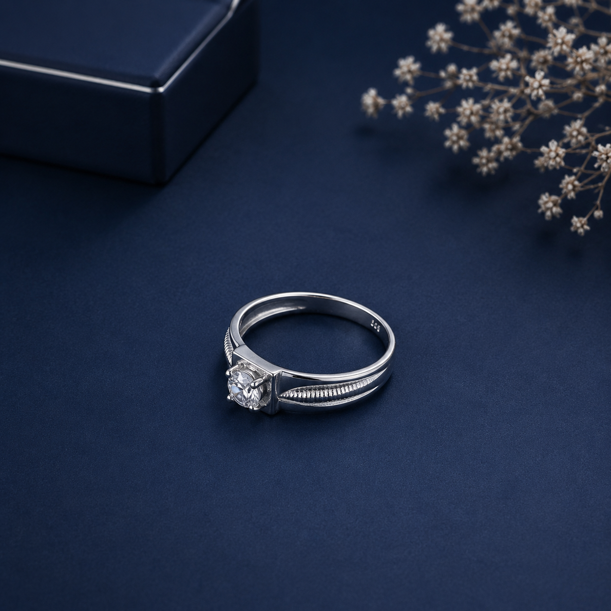 Anil Grace Line Silver Ring For Him