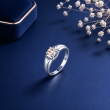 Harsh Golden Crown Glow Silver Ring For Him