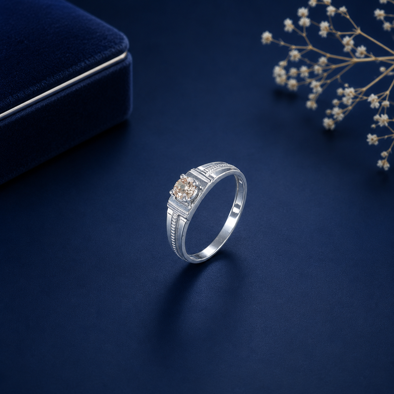 Ishaan Aura Shine Silver Ring For Him